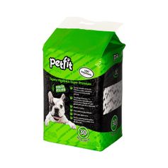Tapete Higiênico Petfit Super Premium Carvão Ativado para Cães 80x60cm - Contém 30 unidades