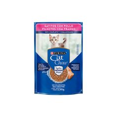 Ração Úmida Cat Chow para Gatos Filhotes Defense Hydro Frango ao Molho Sachê 85g