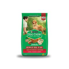 Ração Seca Dog Chow para Cães Adultos Porte Médio e Grande Carne, Frango e Arroz 1kg