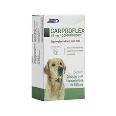 Anti-inflamatório Mundo Animal Carproflex 44mg para Cães - Contém 14 comprimidos