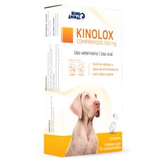 Antibiótico Mundo Animal Kinolox 150mg para Cães e Gatos - Contém 10 comprimidos