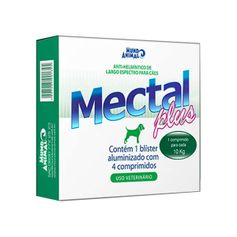 Vermífugo Mundo Animal Mectal Plus para Cães até 10kg - Contém 4 comprimidos