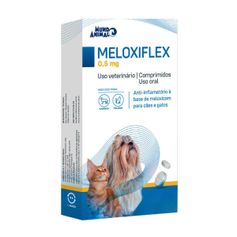 Anti-Inflamatório Mundo Animal Meloxiflex 0,5mg para Cães e Gatos - Contém 10 comprimidos