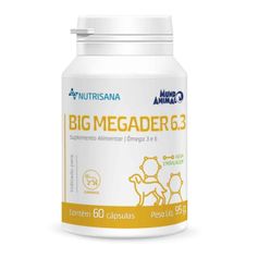 Suplemento Alimentar Mundo Animal Nutrisana Big Megader 6.3 para Cães 95g - Contém 60 cápsulas