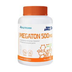 Suplemento Alimentar Mundo Animal Nutrisana Megaton Cães e Gatos Porte Pequeno 500mg - Contém 60 cápsulas