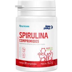 Suplemento Mineral Mundo Animal Spirulina para Cães e Gatos - Contém 30 comprimidos