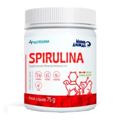 Suplemento Mineral Mundo Animal Spirulina para Cães, Gatos, Roedores e Aves 75g