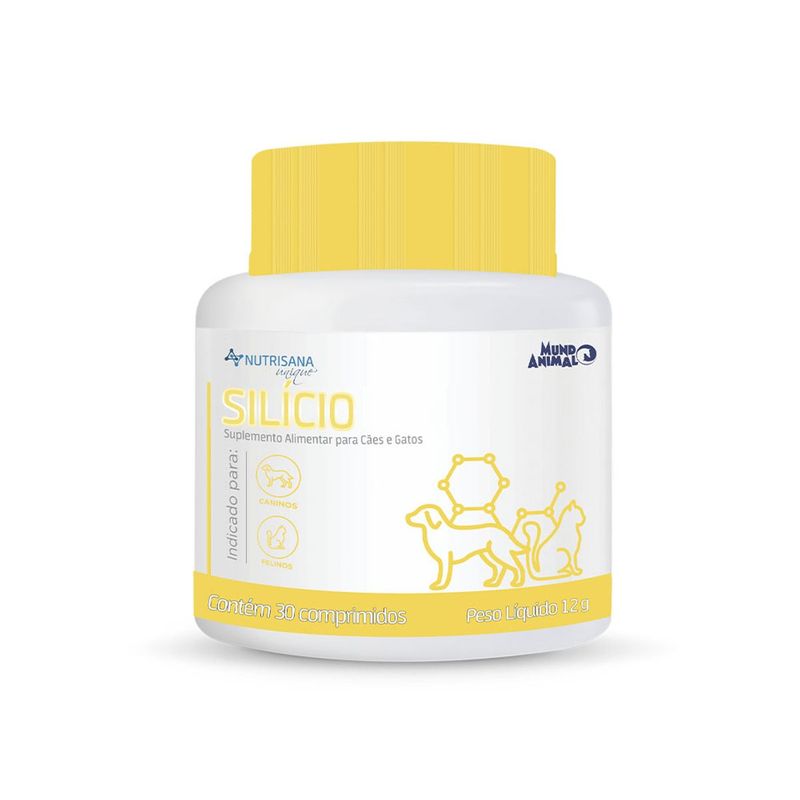 Suplemento Alimentar Mundo Animal Nutrisana Unique Sil cio para C es e Gatos - Cont m 30 comprimidos 0