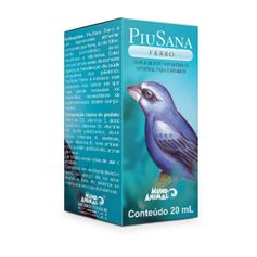 Suplemento Vitamínico Mineral Mundo Animal Piusana Ferro para Pássaros 20ml