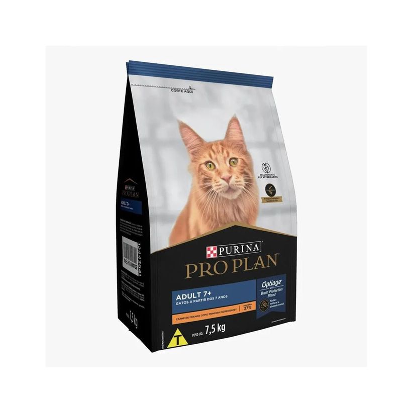 Ra  o Seca Purina Pro Plan Adult 7  para Gatos Idosos 7 5kg 1