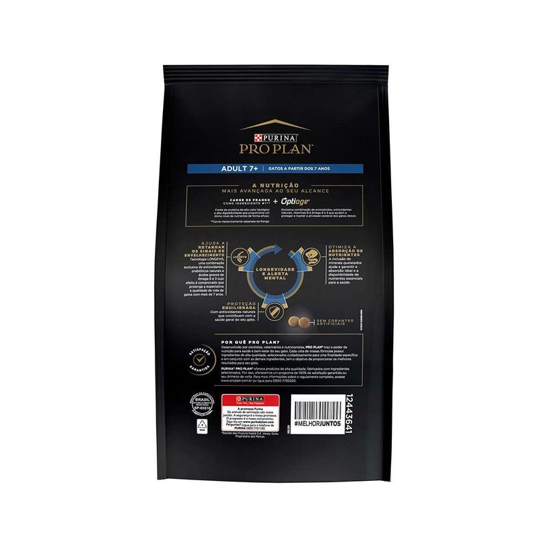Ra  o Seca Purina Pro Plan Adult 7  para Gatos Idosos 7 5kg 2