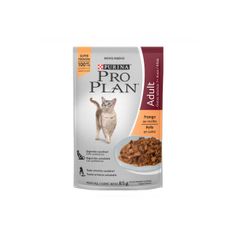 Ração Úmida Purina Pro Plan Adult para Gatos Adultos Frango Sachê 85g