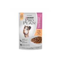 Ração Úmida Purina Pro Plan Sterilized para Gatos Castrados Frango Sachê 85g