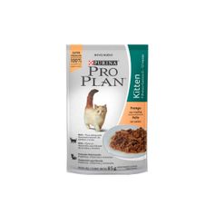 Ração Úmida Purina Pro Plan Kitten para Gatos Filhotes Frango Sachê 85g