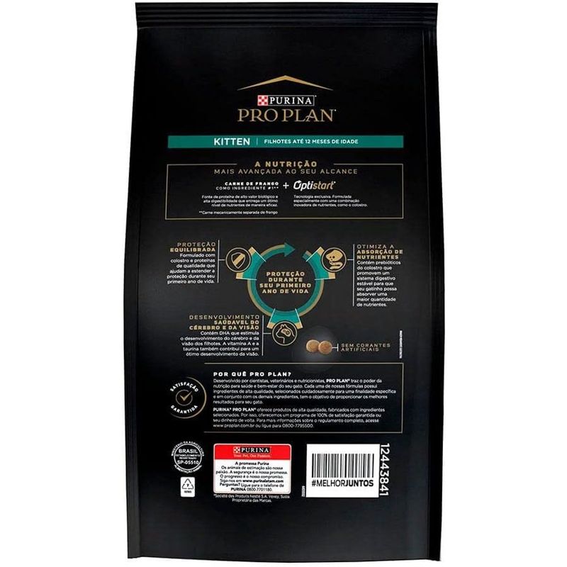 Ra  o Seca Purina Pro Plan Kitten para Gatos Filhotes 3kg 2