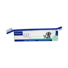 Pasta Dental Virbac Enzimática CET + Escova para Cães e Gatos