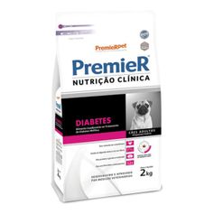Ração Seca Premier Nutrição Clínica Diabetes para Cães Adultos Porte Pequeno 2kg