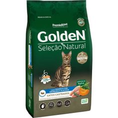 Ração Seca Golden Seleção Natural para Gatos Adultos Castrados Frango, Abóbora e Alecrim 3kg