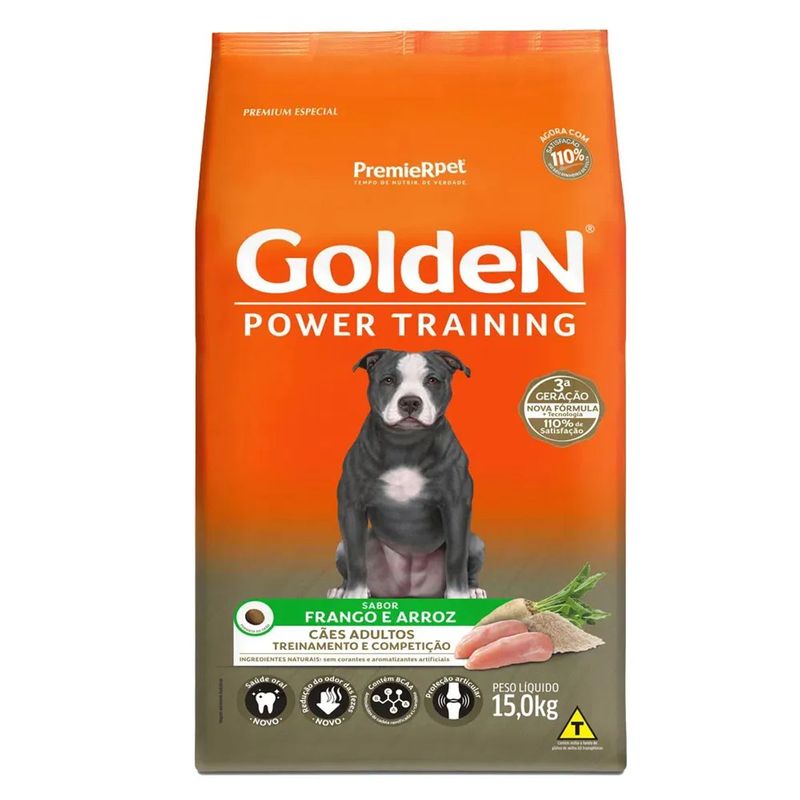 Ra  o Seca Golden Power Training para C es Adultos Frango 15kg 0