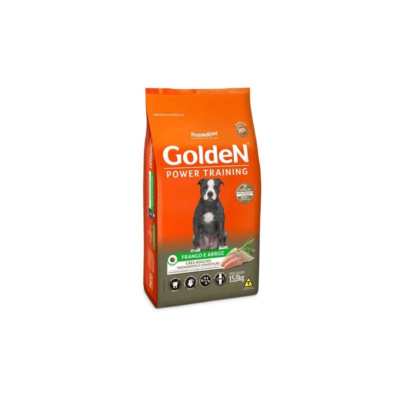 Ra  o Seca Golden Power Training para C es Adultos Frango 15kg 1