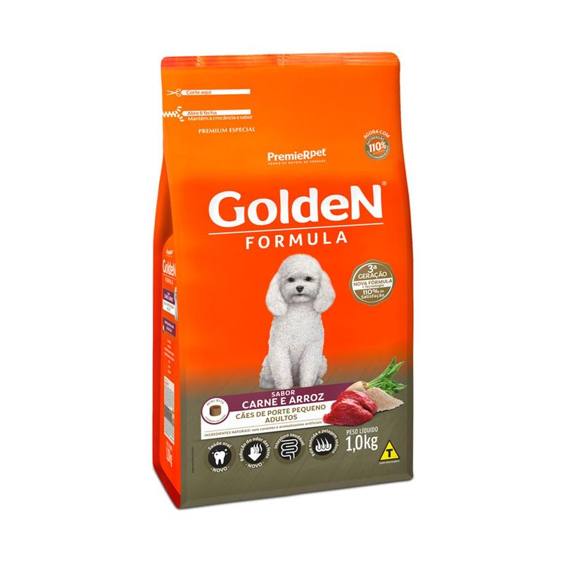 Ra  o Seca Golden F rmula para C es Adultos Porte Pequeno Mini Bits Carne 1kg 0