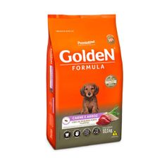 Ração Seca Golden Fórmula para Cães Filhotes Porte Pequeno Mini Bits Carne 10,1kg