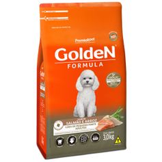 Ração Seca Golden Fórmula para Cães Adultos Porte Pequeno Mini Bits Salmão 3kg