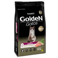 Ração Seca Golden Gatos para Gatos Adultos Castrados Frango 10,1kg