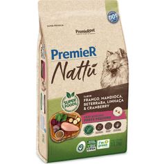 Ração Seca Premier Nattú para Cães Adultos Porte Pequeno Mandioca 10,1kg