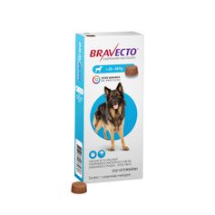 Antipulgas e Carrapatos Bravecto® Cães 20 a 40kg 1000mg 1 Comp. Mastigável MSD Saúde Animal