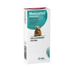Anti-Inflamatório MSD Meticorten para Cães 20mg - Contém 10 comprimidos