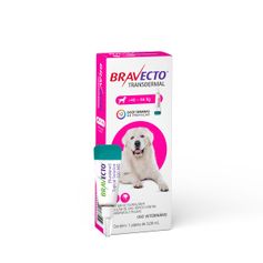 Antipulgas e Carrapatos Bravecto® Cães Transdermal 40 a 56kg 1400mg 1 Pipeta 5,00ml MSD Saúde Animal