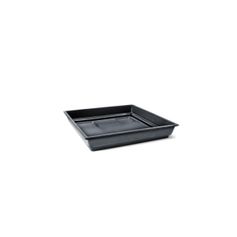 Prato Nutriplan Floreira Romano Quadrado de Plástico para Vaso Preto N1