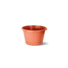 Vaso Nutriplan Cuia Nobre com Prato de Plástico para Plantas Cerâmica N2