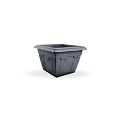Vaso Nutriplan Floreira Romano Quadrado de Plástico para Plantas Preto N1