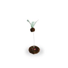 Brinquedo Arranhador Peninha para Gato Mescla Marrom