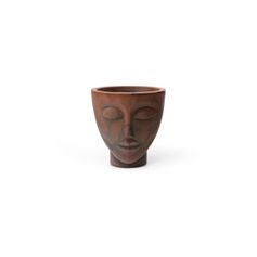 Vaso Nutriplan Face Mulher para Plantas Café Imperial 25cm