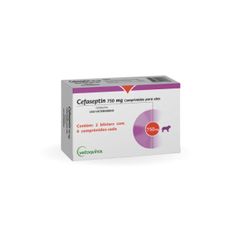 Antibiótico Vetoquinol Cefaseptin 750mg para Cães - Contém 12 comprimidos