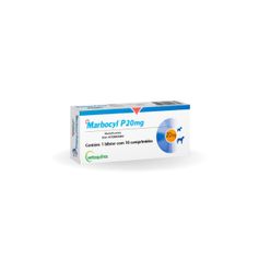 Antibiótico Vetoquinol Marbocyl P 20mg Cães e Gatos - Contém 10 comprimidos