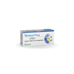 Antibiótico Vetoquinol Marbocyl P 5mg Cães e Gatos - Contém 10 comprimidos