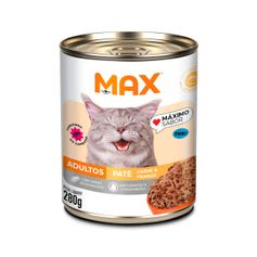 Ração Úmida Max Patê para Gatos Adultos Carne e Frango 280g
