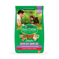 Ração Seca Dog Chow para Cães Filhotes Porte Mini e Pequeno Carne, Frango e Arroz 10,1kg