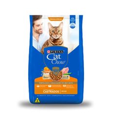 Ração Seca Cat Chow Defense Plus para Gatos Castrados Peixe 10,1kg
