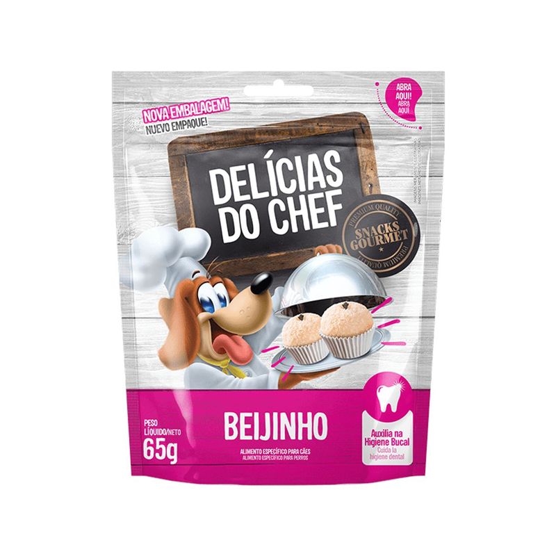 Petisco Pet Nutrition Del cias do Chef para C es Beijinho 65g 0