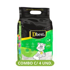 Combo Areia Higiênica Dbest Bio Fina 2kg - Contém 4 unidades