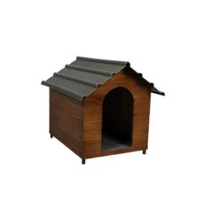 Casinha Beethoven de Madeira Grande Nº5 Telhado Ecológico para Cães Verniz