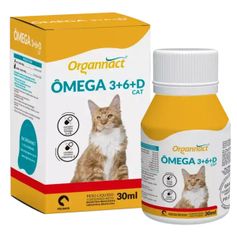 Suplemento Organnact Ômega 3+6+D Cat para Gatos 30ml