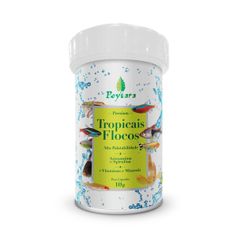 Ração Poytara Tropicais Flocos para Peixes Tropicais Porte Pequeno 10g
