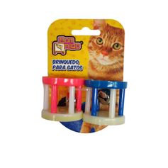 Brinquedo Bom Amigo Lun Bo para Gatos Azul e Rosa
