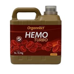 Suplemento Organnact Hemo Turbo para Equinos, Avestruzes, Pequenos Ruminantes e Suínos 5lts